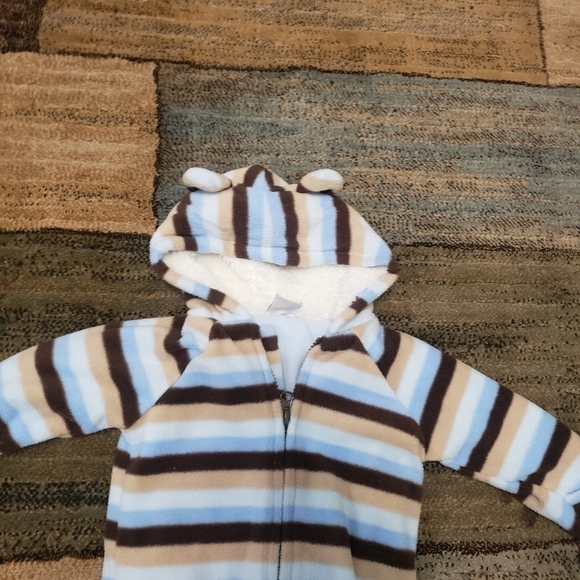 3/$15 old navy baby boys warm winter footsie with hood size 3-6 months - Picture 2 of 7
